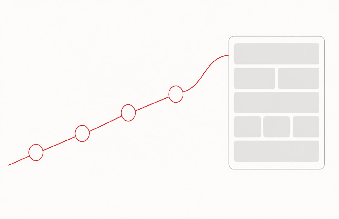 Abstract illustration of a wealth timeline flowing into a structured compliance review panel